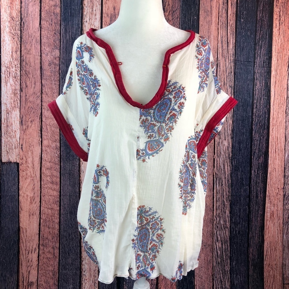 Peter Dunham For Lucky Brand Sheer White Paisley